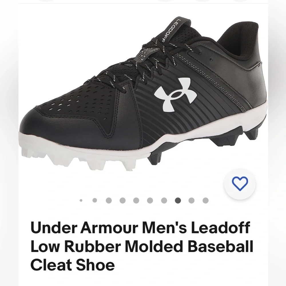 50%offw❤️ Under Armour Y5.5/W7 Leadoff Low Rubber Molded Baseball softball Cleat